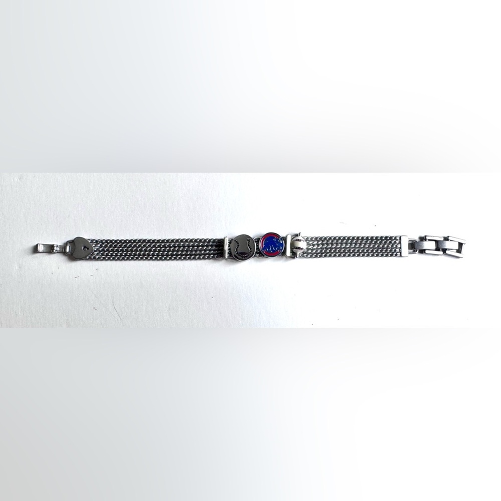 KEEP Collective Silver and Blue Women's Bracelet Chicago Cubs